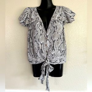 Express crop top, snakeskin print, size M